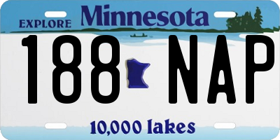 MN license plate 188NAP