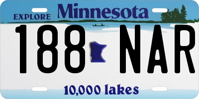 MN license plate 188NAR