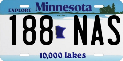 MN license plate 188NAS
