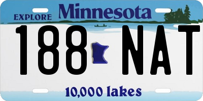 MN license plate 188NAT