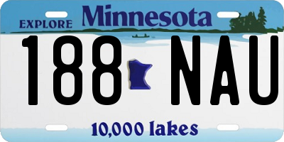 MN license plate 188NAU