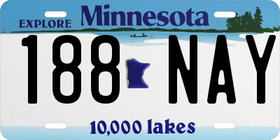MN license plate 188NAY