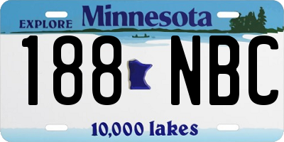 MN license plate 188NBC
