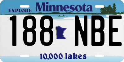 MN license plate 188NBE