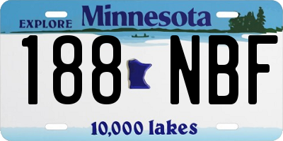 MN license plate 188NBF