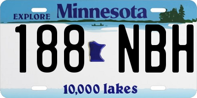 MN license plate 188NBH