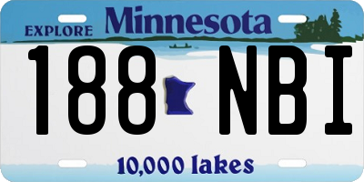 MN license plate 188NBI