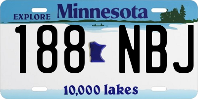 MN license plate 188NBJ