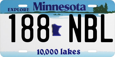 MN license plate 188NBL