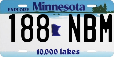 MN license plate 188NBM