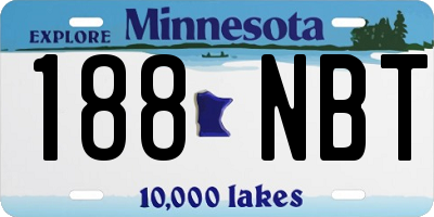 MN license plate 188NBT