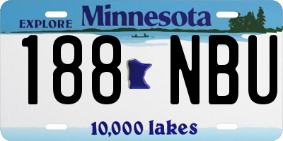 MN license plate 188NBU