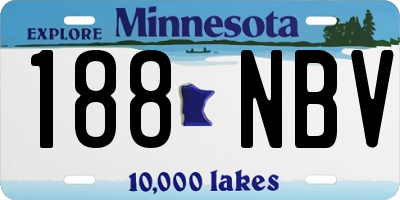 MN license plate 188NBV