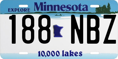 MN license plate 188NBZ