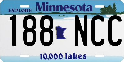 MN license plate 188NCC