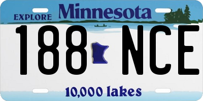 MN license plate 188NCE