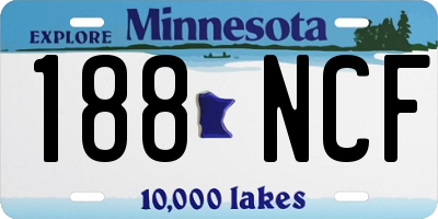 MN license plate 188NCF