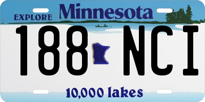MN license plate 188NCI