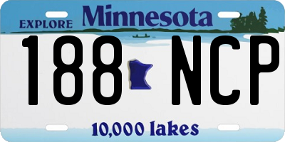 MN license plate 188NCP