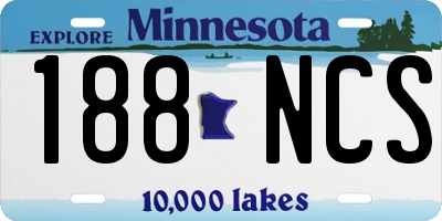 MN license plate 188NCS