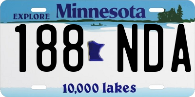 MN license plate 188NDA