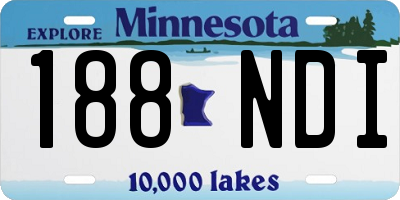 MN license plate 188NDI