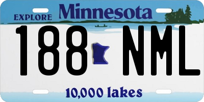 MN license plate 188NML
