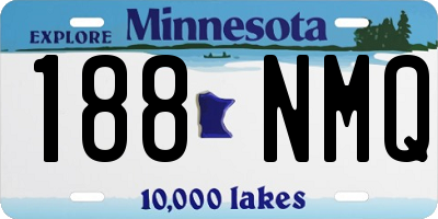 MN license plate 188NMQ