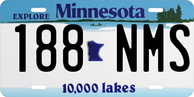 MN license plate 188NMS