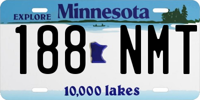 MN license plate 188NMT