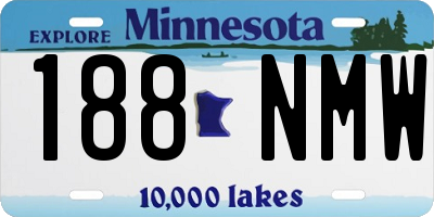 MN license plate 188NMW