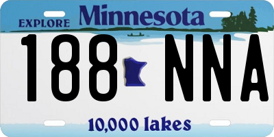 MN license plate 188NNA