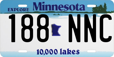 MN license plate 188NNC