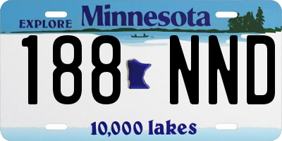MN license plate 188NND