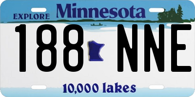 MN license plate 188NNE