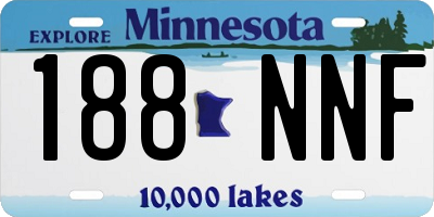 MN license plate 188NNF
