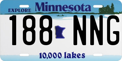 MN license plate 188NNG