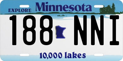 MN license plate 188NNI