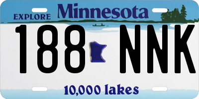 MN license plate 188NNK