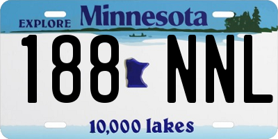 MN license plate 188NNL