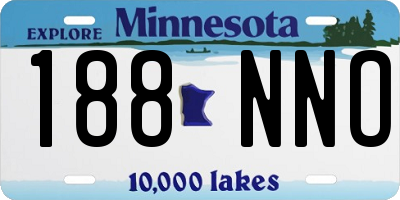 MN license plate 188NNO