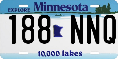 MN license plate 188NNQ