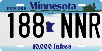 MN license plate 188NNR