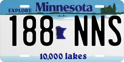 MN license plate 188NNS