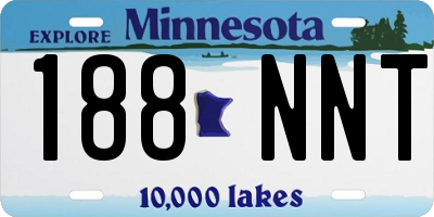 MN license plate 188NNT