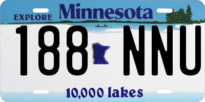 MN license plate 188NNU