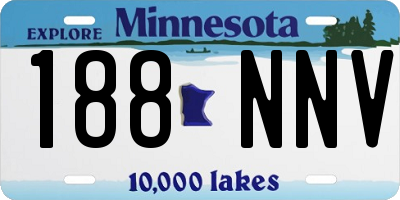 MN license plate 188NNV