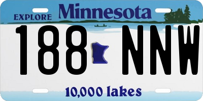 MN license plate 188NNW