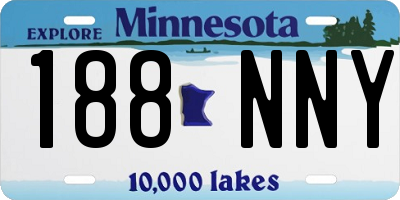 MN license plate 188NNY