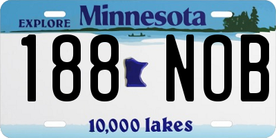 MN license plate 188NOB